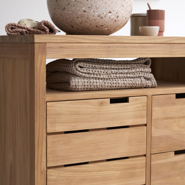 Serena - Massief teakhouten badmeubel 80 cm