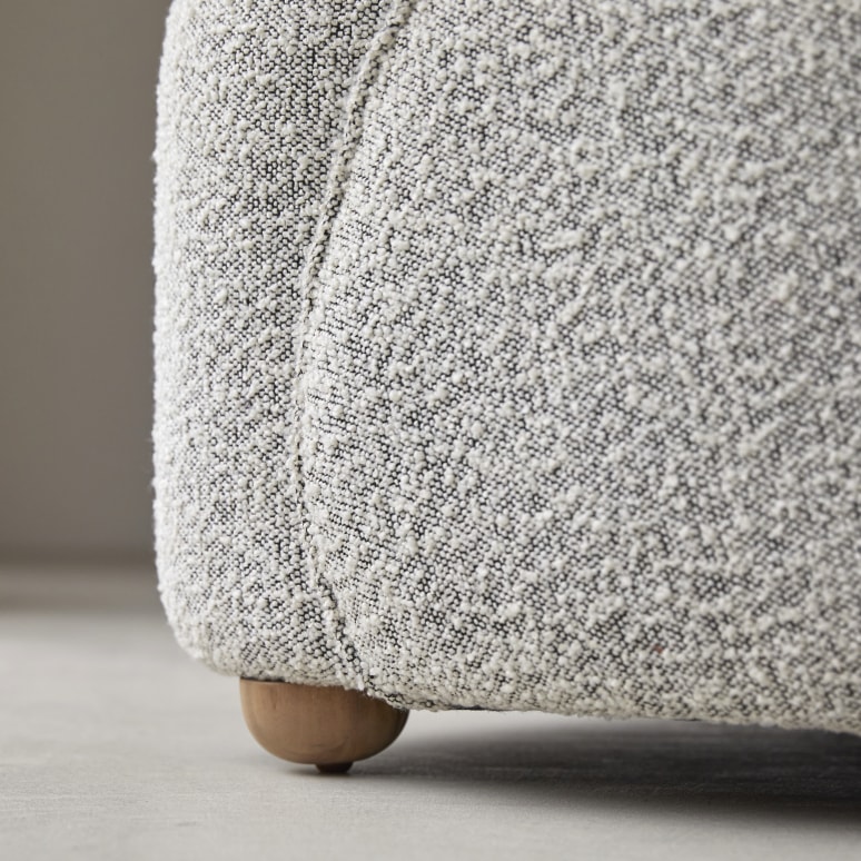 Soren - Sillón de acacia y tela gris