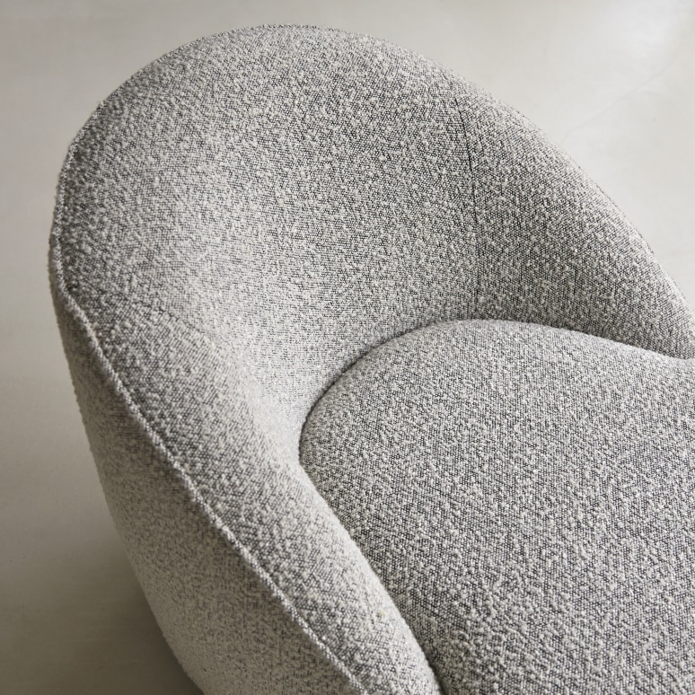 Soren - Sillón de acacia y tela gris