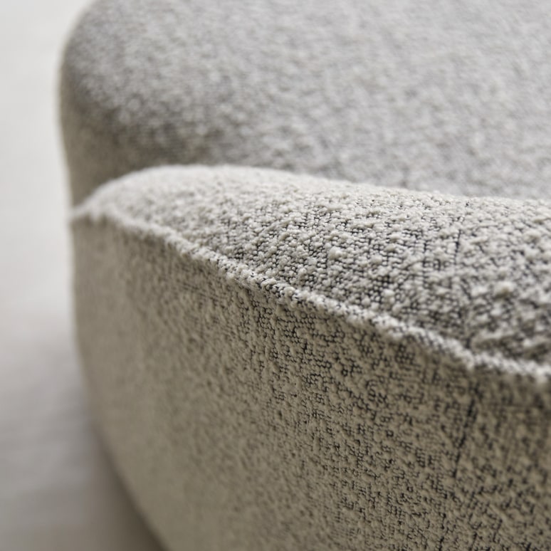 Soren - Fauteuil van acacia en grijze stof