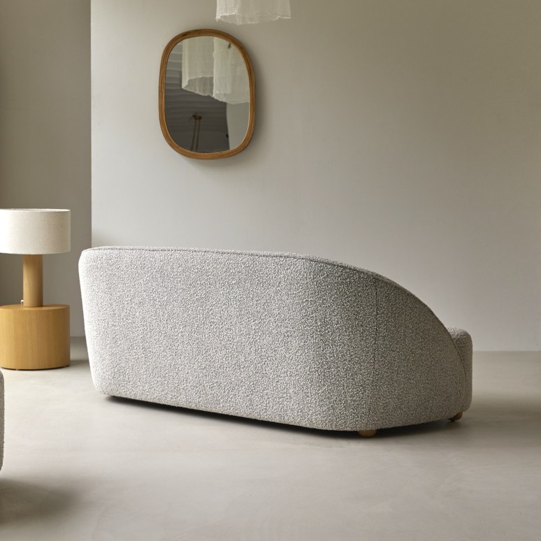 Soren - Bank van acacia en grijze stof