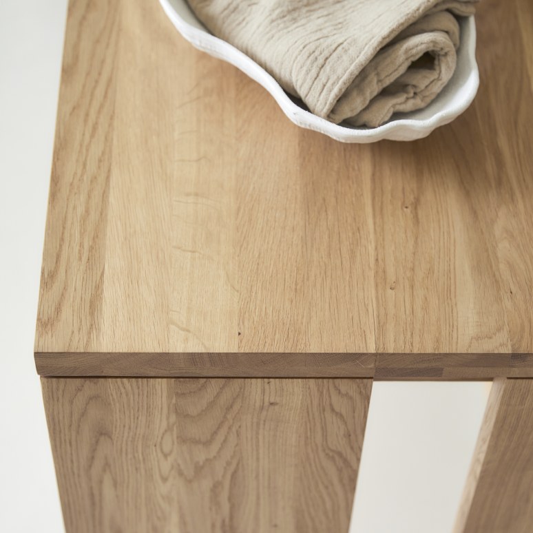 Eden - Escritorio de madera de roble macizo de 160 cm