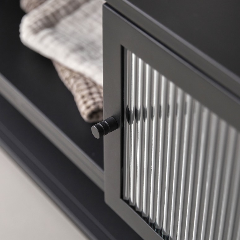 Antonin - Mueble para TV de metal de 120 cm