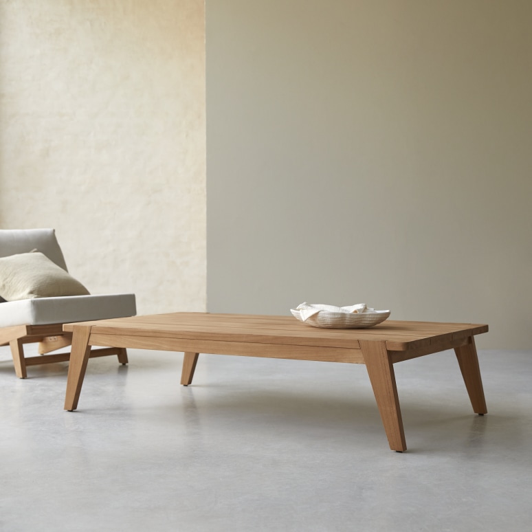 Olia - Wohnzimmer-Couchtisch aus Teakholz
