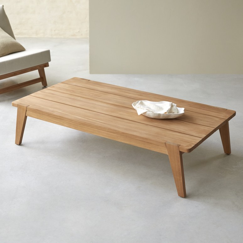 Olia - Wohnzimmer-Couchtisch aus Teakholz