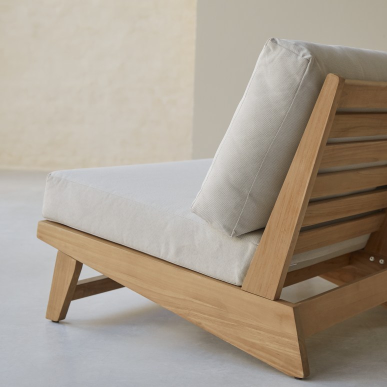 Olia - Divanetto in teak massello, 2 posti