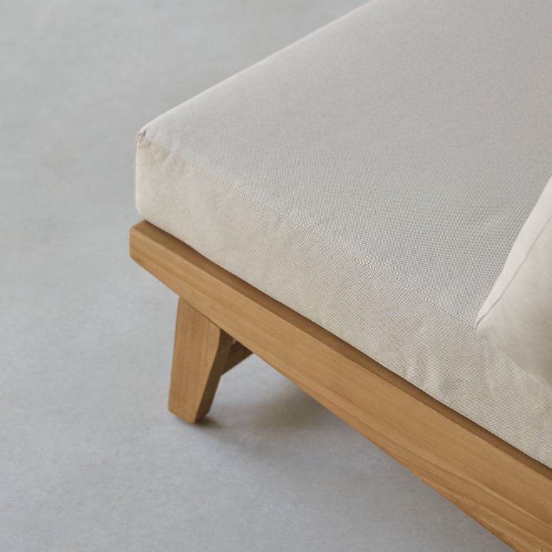 Olia - Divanetto in teak massello, 2 posti