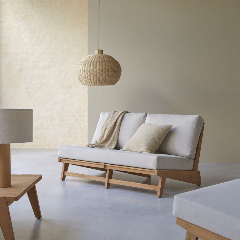 Olia - 2-zitsbankje van massief teakhout