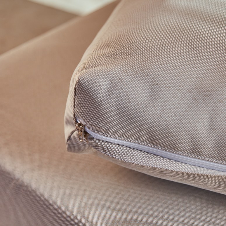 Olia - Salón de jardín de teca maciza de 3 plazas