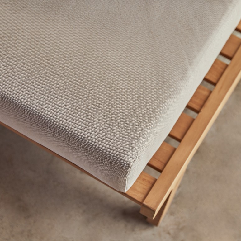 Olia - Banquette de jardin 2 places en teck massif