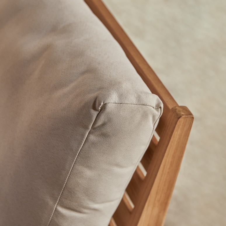 Olia - Banquette de jardin 2 places en teck massif