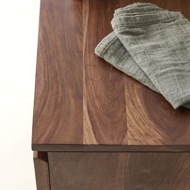 Ismaël - Mueble de baño de madera maciza de palisandro de 80 cm