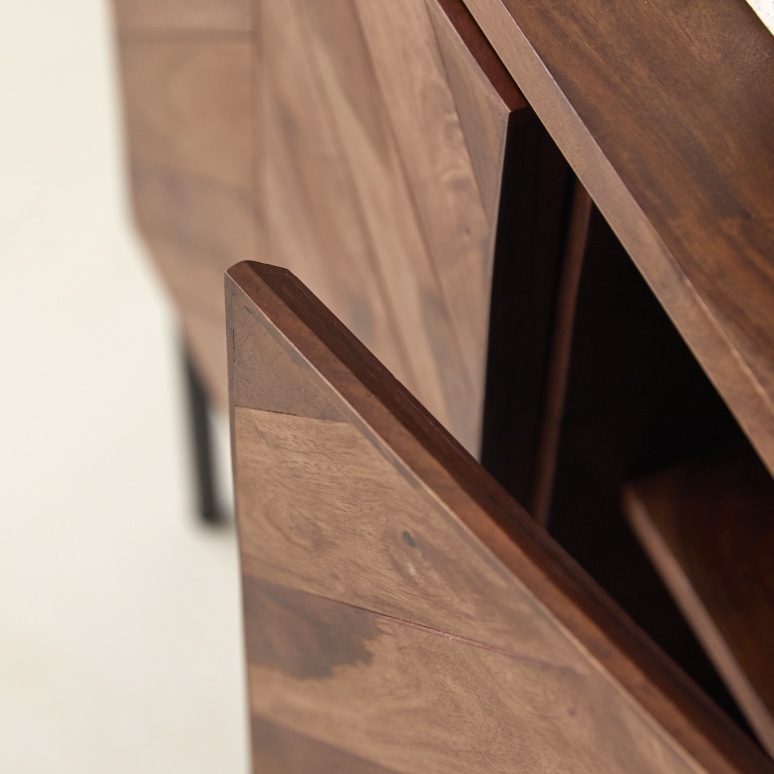 Ismaël - Mueble de baño de madera maciza de palisandro de 80 cm