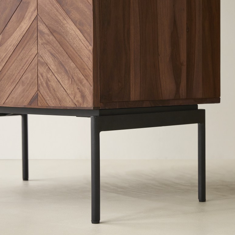 Ismaël - Mobile per il bagno in legno di palissandro massello da 80 cm