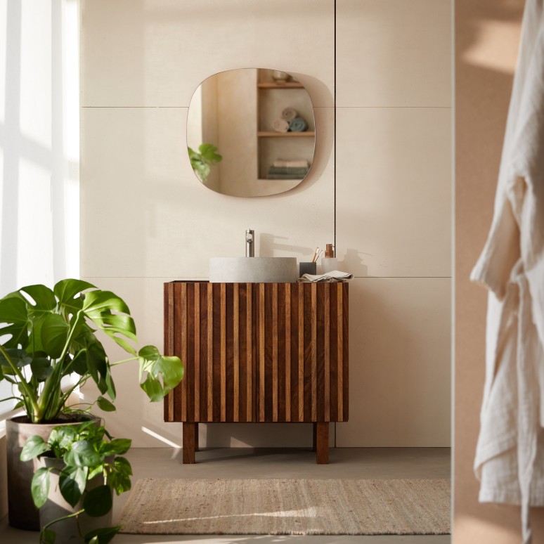 Milo - Mobile per il bagno in legno di mango da 80 cm