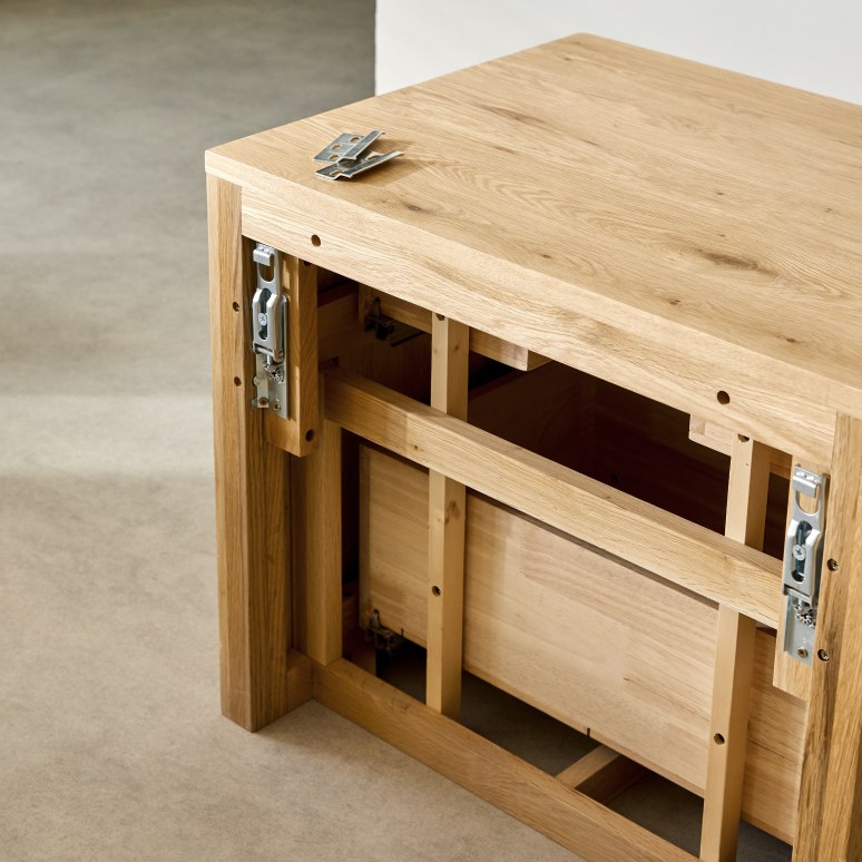 Jacob - Solid oak vanity unit 60 cm