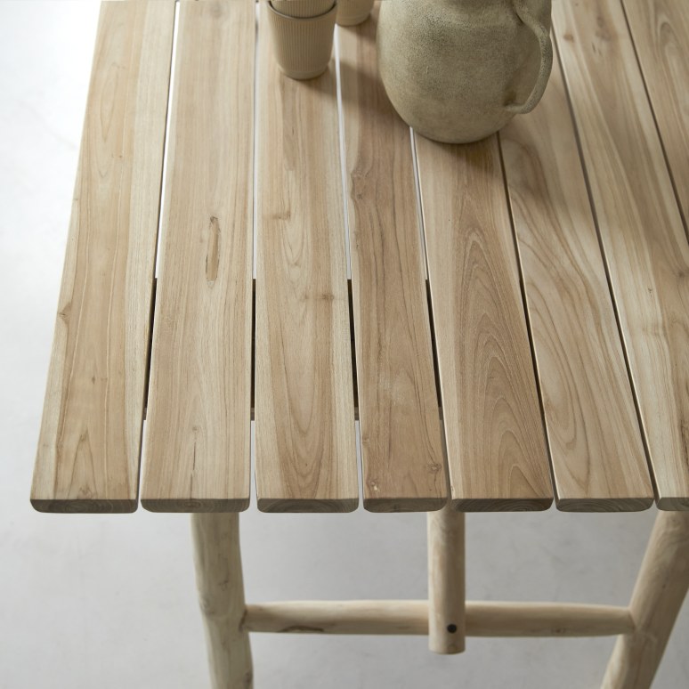 Mathilda - Mesa de madera flotante para 4/6 personas