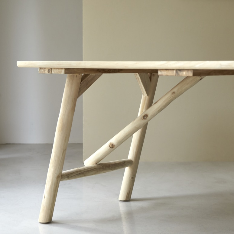 Mathilda - Mesa de madera flotante para 4/6 personas