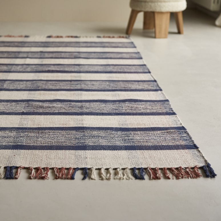 Neela - Alfombra de algodón de 150 cm x 240 cm