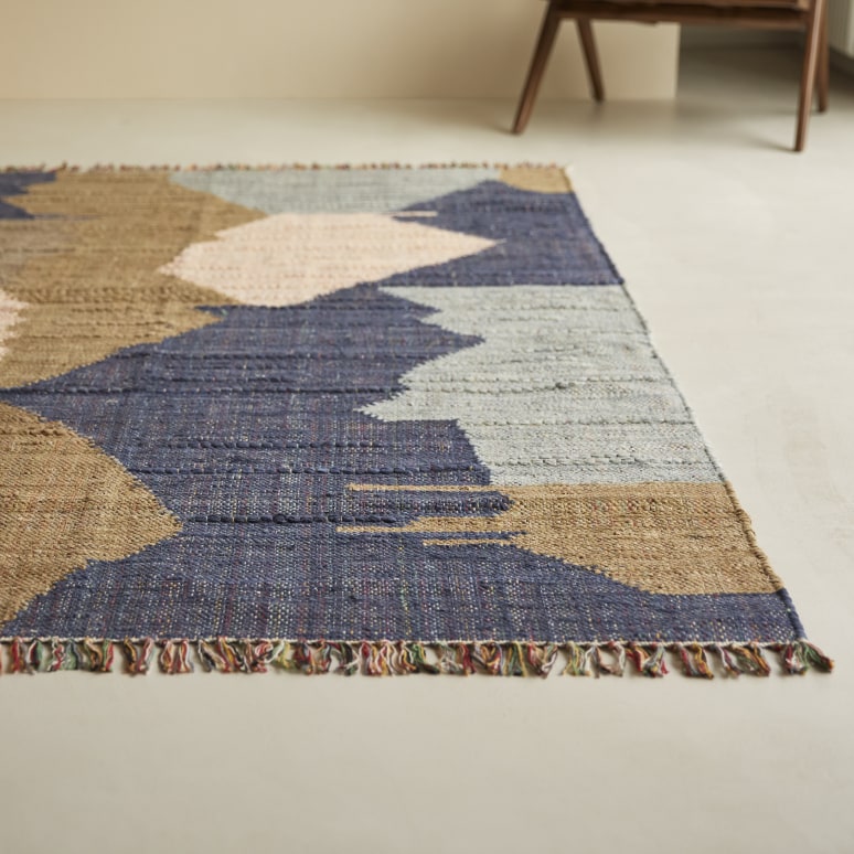 Navi - Vloerkleed van gerecycled katoen 80 x 250 cm