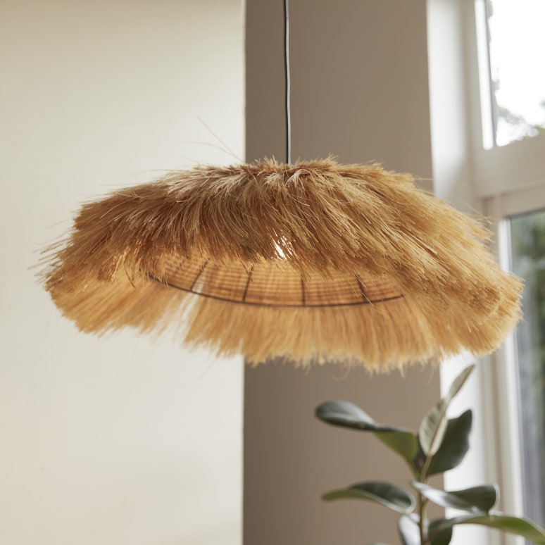 Solange - Lampadario a sospensione in fibre naturali