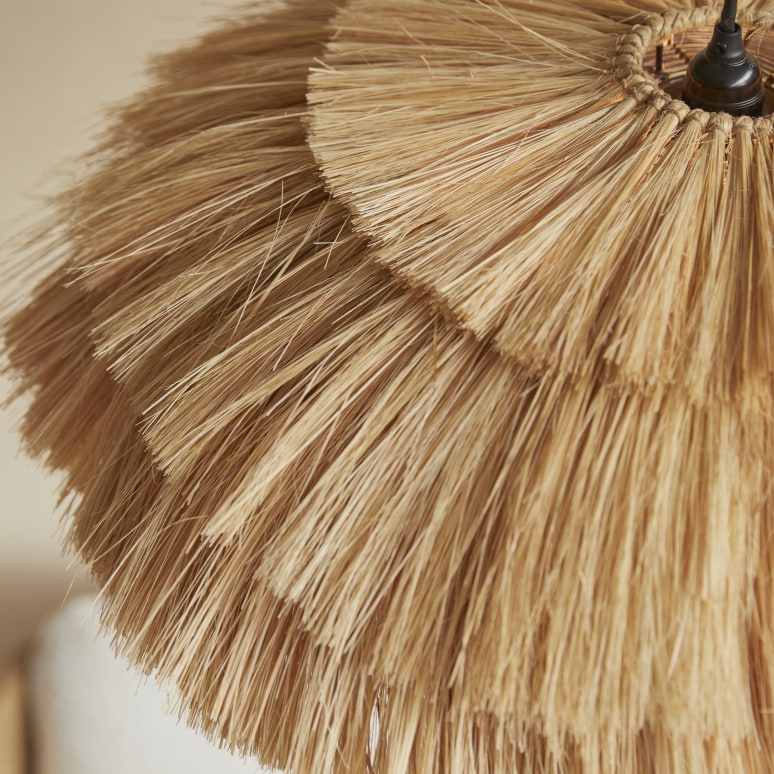 Solange - Lampadario a sospensione in fibre naturali