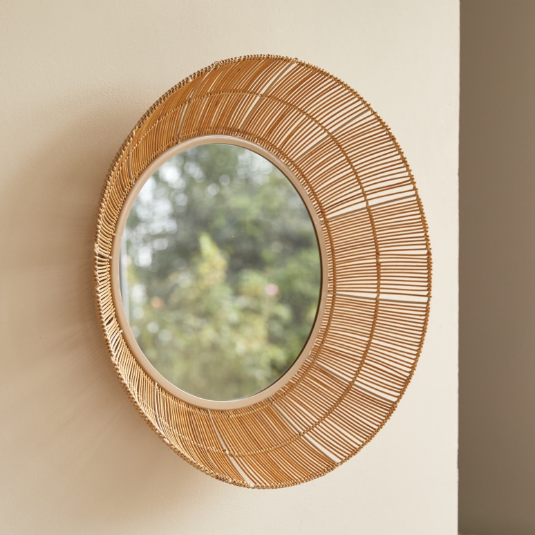 Rosie - Miroir en fibres naturelles 60 cm
