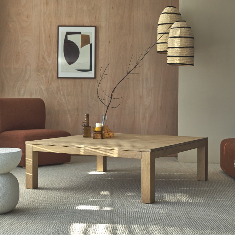 Eden - Square coffee table in solid oak