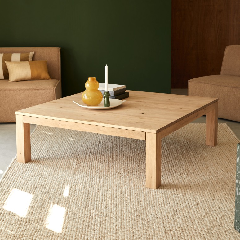 Eden - ﻿Solid Oak Coffee Table with one drawer