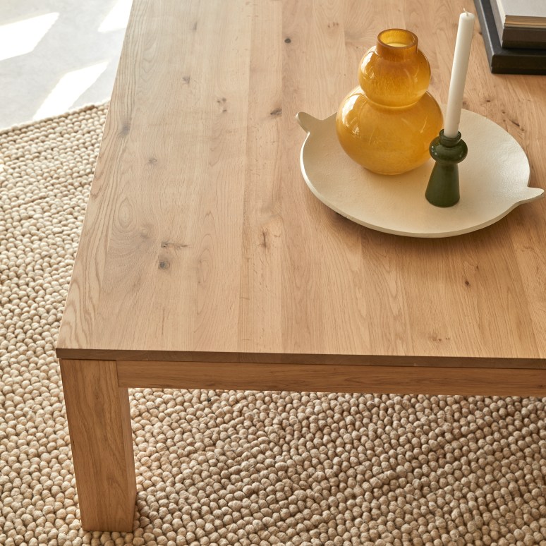 Eden - Couchtisch mit 1 Schublade aus massivem Eichenholz