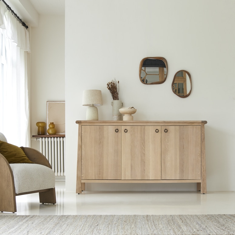 Volute - Solid oak sideboard 180 cm