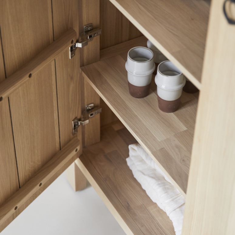 Volute - Solid oak sideboard 125 cm