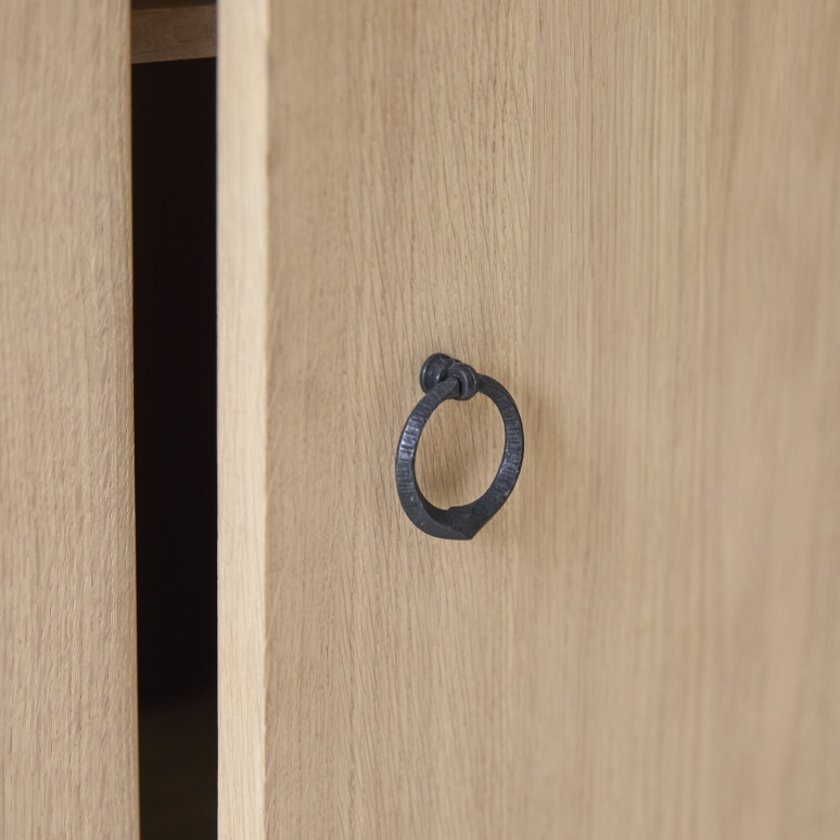 Volute - Consolle in legno di quercia massello