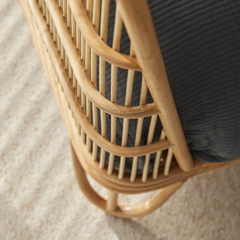 Simone - Rattan bed with base 160x200 cm