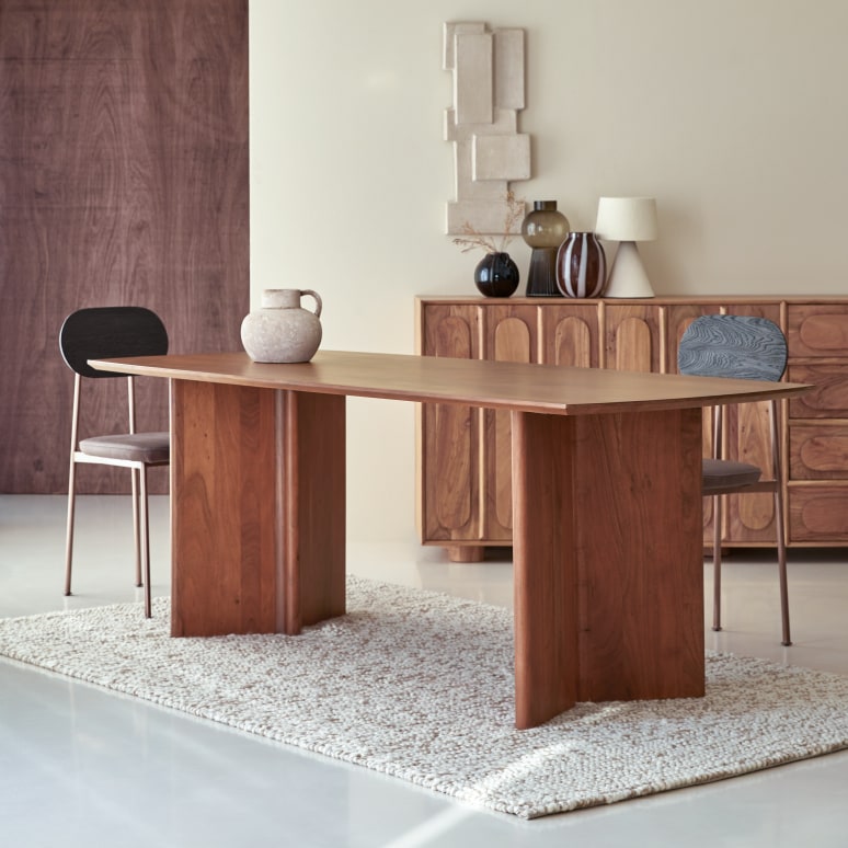 Suzanne - Tisch aus massivem Akazienholz 6 Pers.