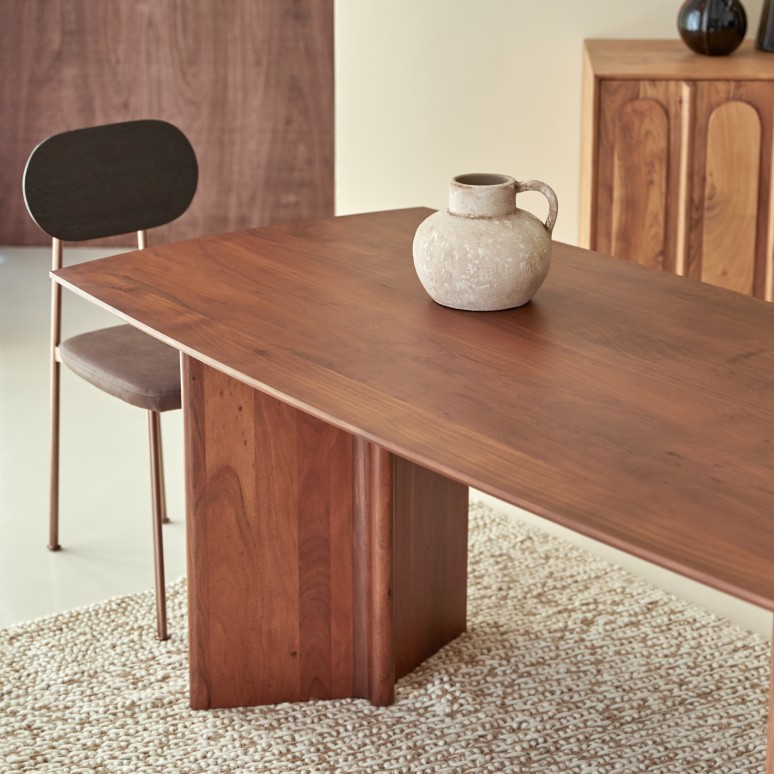 Suzanne - Mesa de acacia maciza para 6 personas