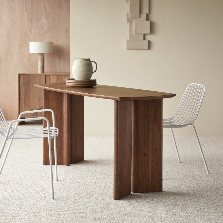 Suzanne - Keukentafel in massief acacia voor 2/4 personen