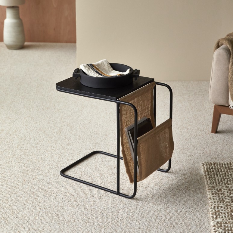美品　家具の大丸　KATY SOFA SIDE TABLE C Shaped Sofa Side Table 30x45x62cm