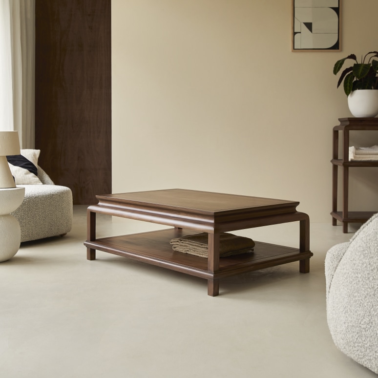 Achille - Table basse rectangulaire en acacia massif