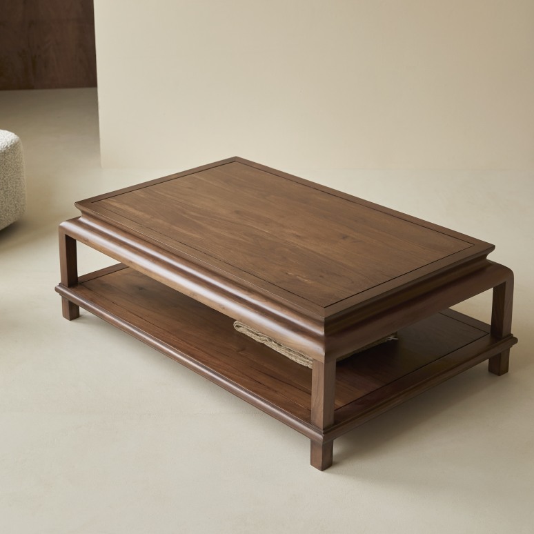 Achille - Tavolino rettangolare in legno di acacia massello