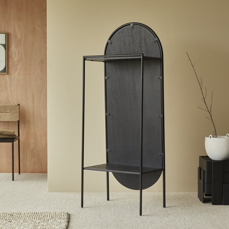 Fidele - Passpiegel van metaal en massief mangohout 165 x 62 cm