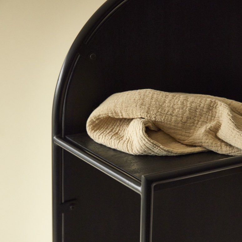 Fidele - Specchio da terra in metallo e legno di mango massello 165x62 cm