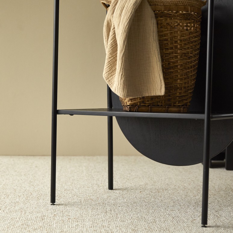 Fidele - Espejo de pie de metal y madera maciza de mango de 165 cm x 62 cm