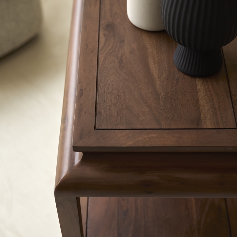 Achille - Console table in solid acacia wood, 120 cm