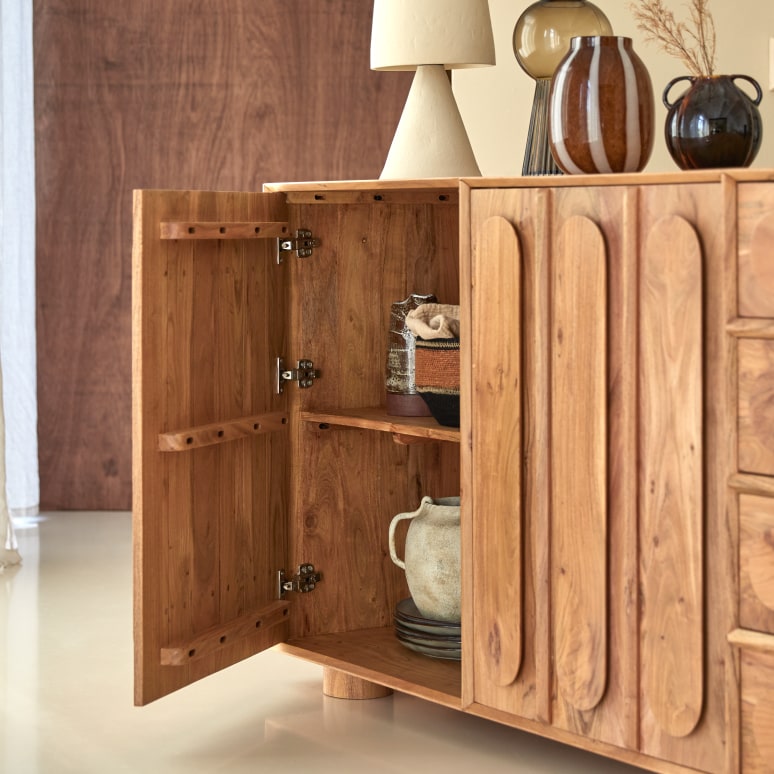 Olga - Buffet aus massivem Akazienholz 200 cm