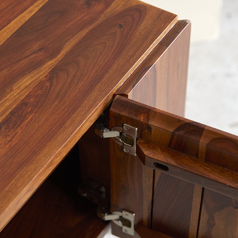 Honorine - Laag tv-meubel van massief palissander 170 cm