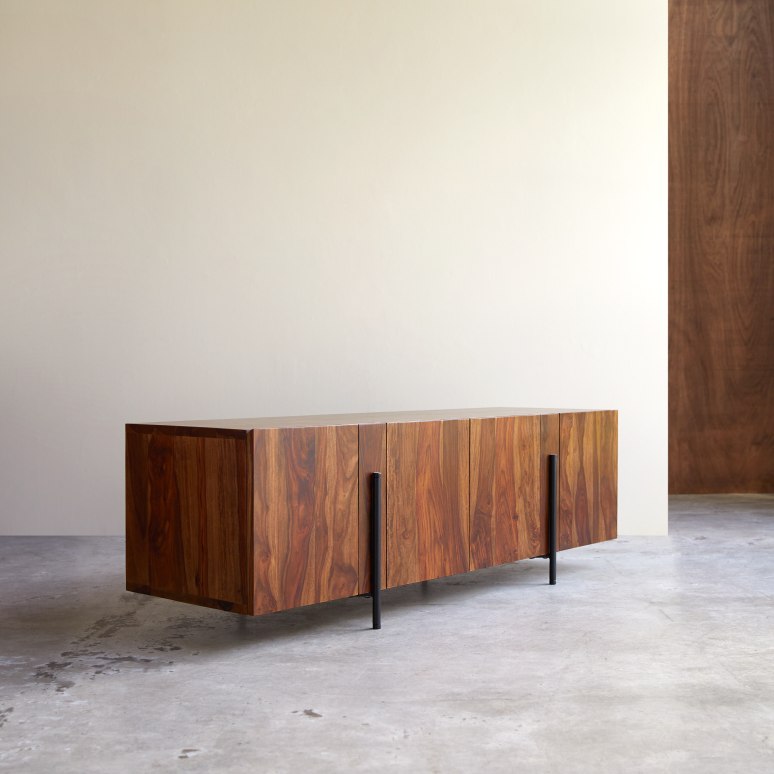 Honorine - Lowboard aus massivem Palisanderholz 165 cm