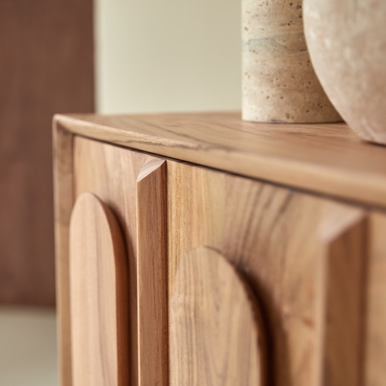 Olga - Aparador de acacia maciza de 180 cm