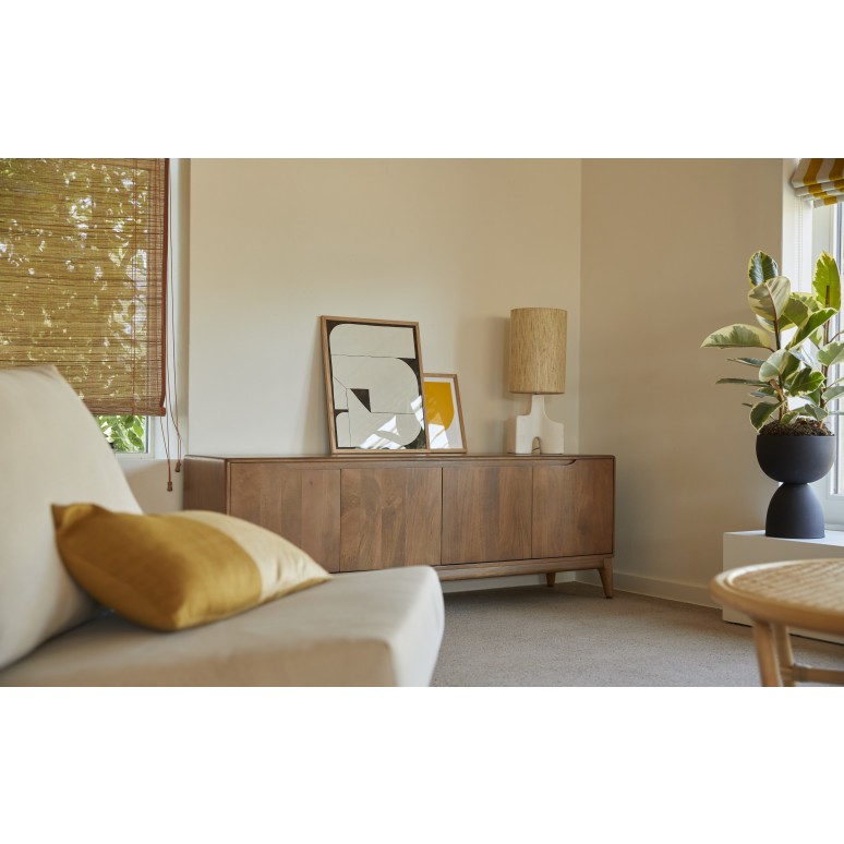 Gabrielle - Mueble para TV de mango macizo de 160 cm