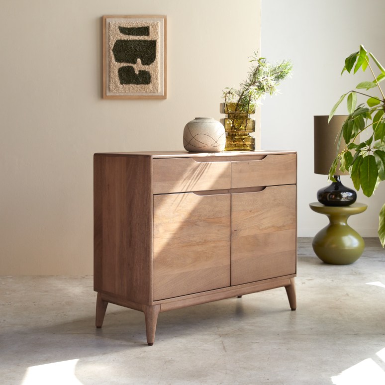 Gabrielle - Sideboard in solid mango wood, 100 cm